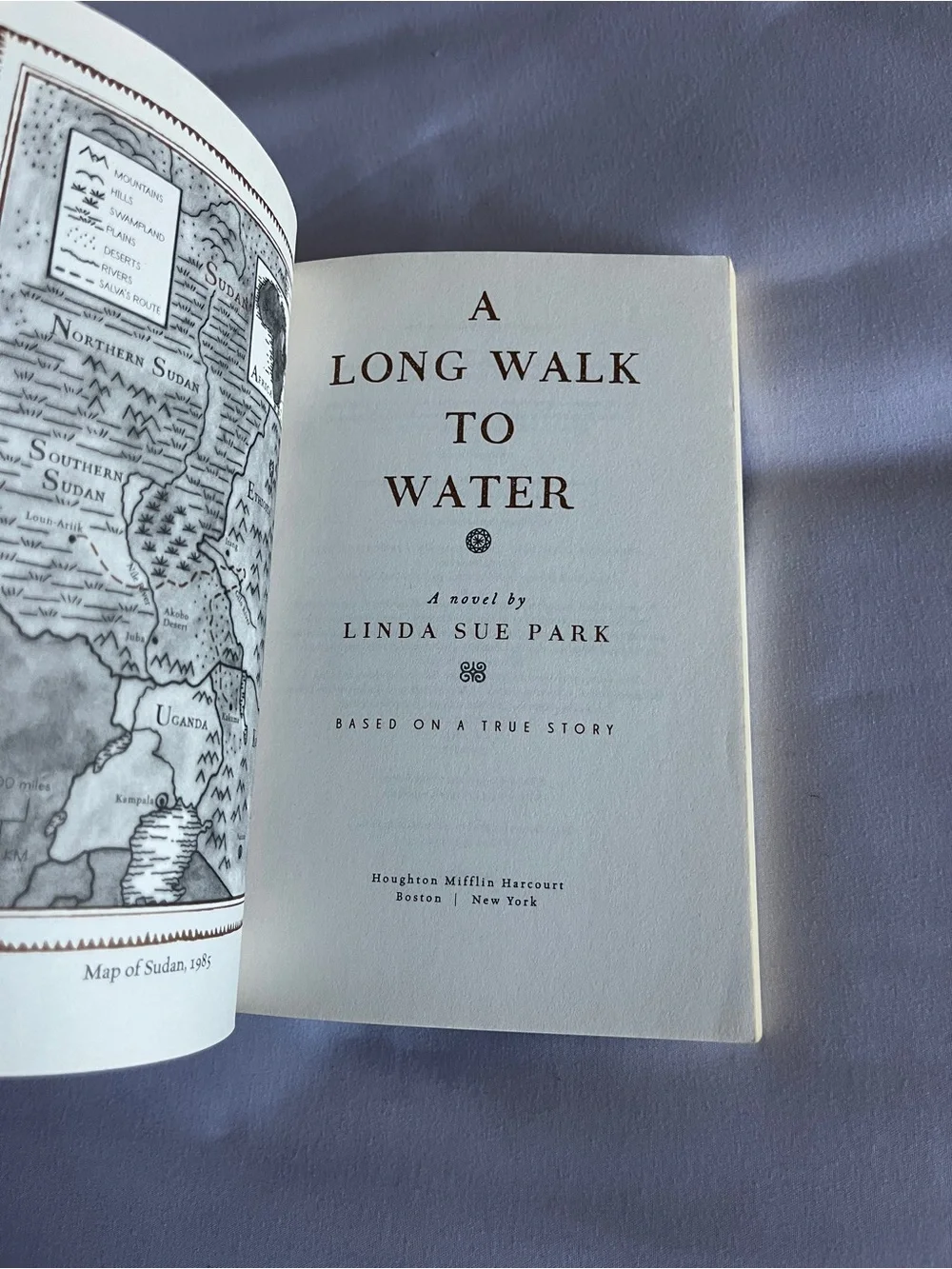 A Long Walk to Water Paperback Book Linda Sue Park Houghton Mifflin Orange Good